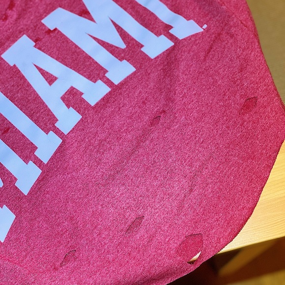 Miami University Red Crop Top with Cut Outs - Picture 6 of 7